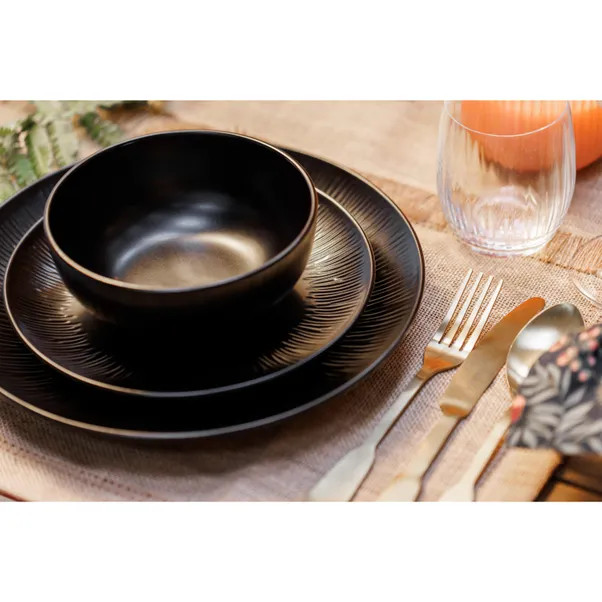 Mikasa Jardin Midnight 12 Piece Dinner Set | Dunelm