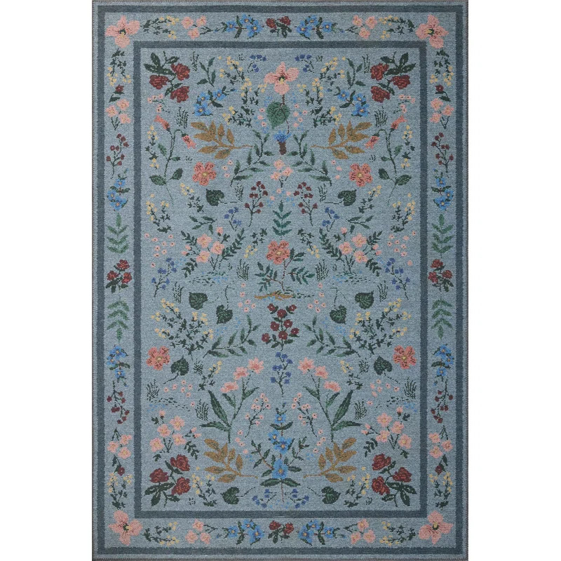 Rifle Paper Co. x Loloi Wildwood Blue Area Rug | Wayfair North America