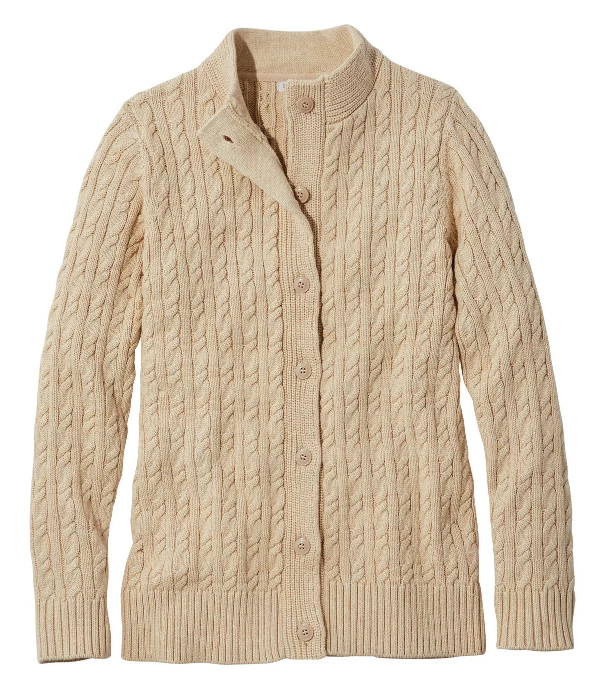 Women's Double L Mixed-Cable Sweater, Button-Front Cardigan | L.L. Bean
