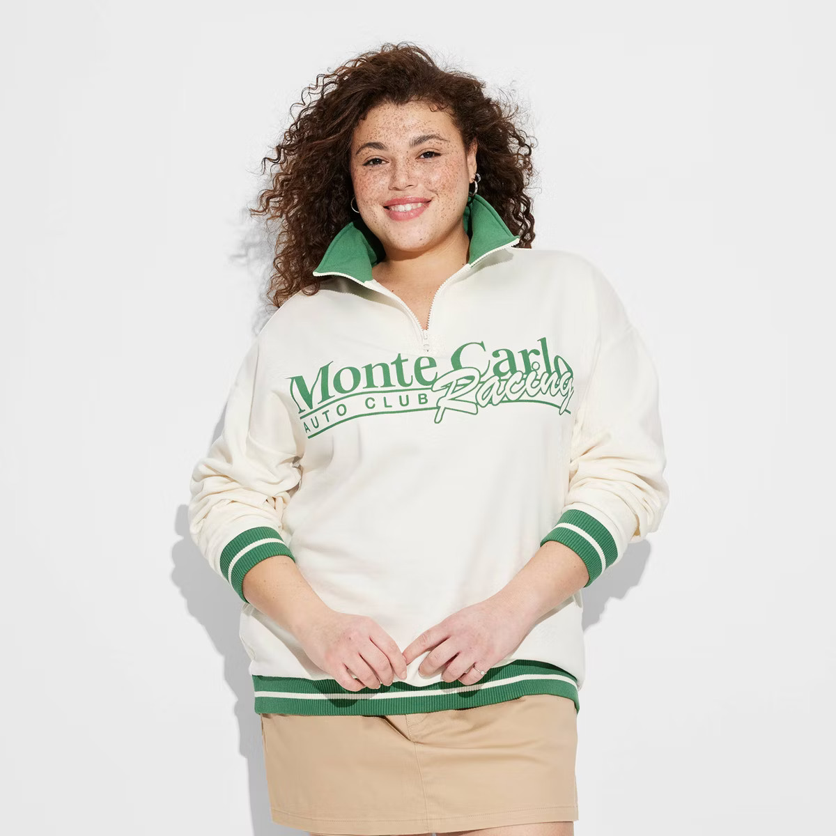Women's Monte Carlo Racing Graphic Sweatshirt - Ivory | Target
