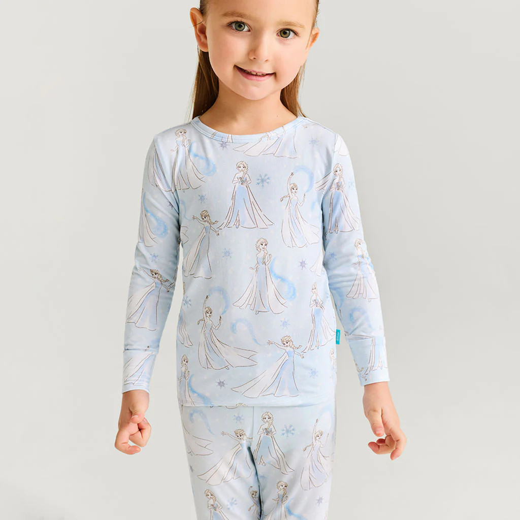 Blue Long Sleeve Disney Let It Go Classic Pajama Set | Posh Peanut\u00ae | Posh Peanut