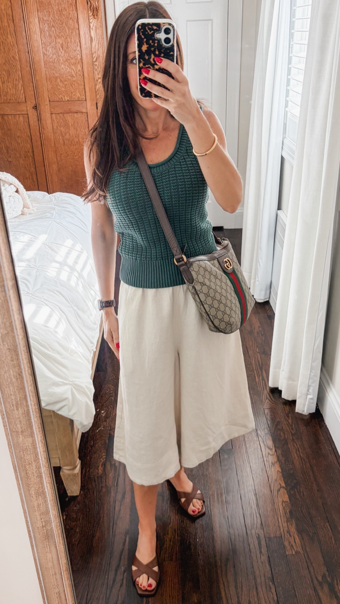 This would be the perfect European travel outfit.  The sandals are so comfortable and from Margaux NY.  Pants are in petite size xxs from Banana Republic and sweater tank from Quince.

#LTKSeasonal #LTKTravel #LTKOver40