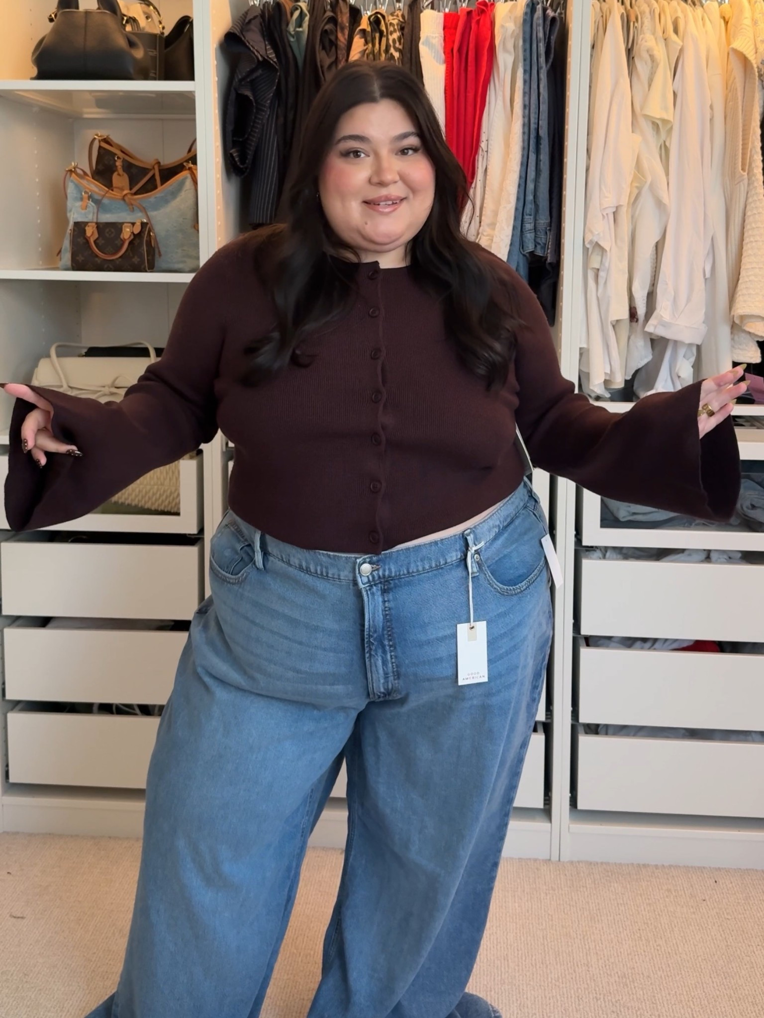 wore a size 24 in all pairs from my TikTok try on video! 
3XL in the top 

#LTKStyleTip #LTKPlusSize #LTKSaleAlert
