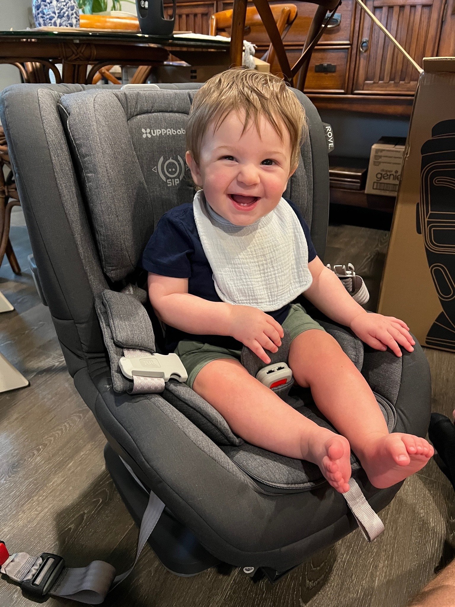 Walker is so excited about his new big boy car seat!

#LTKBaby