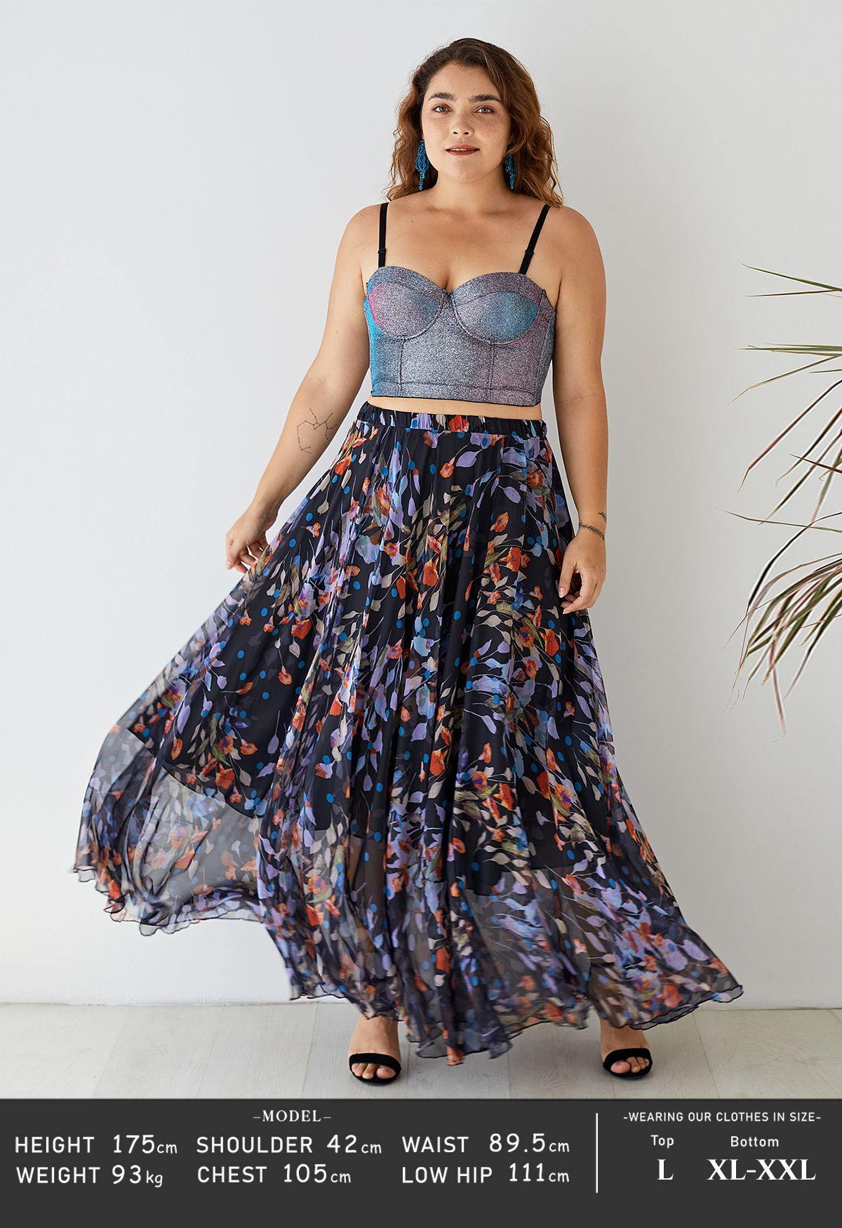 Dazzling Shiny Bustier Crop Top in Purple | Chicwish