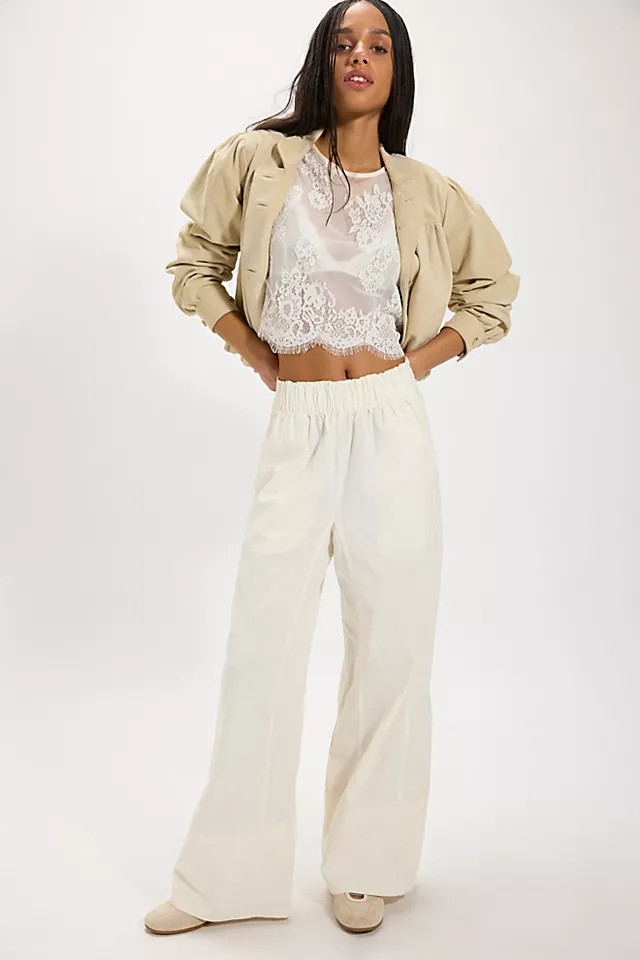 Day's End Cotton-Linen Pull-On Pants | Free People (Global - UK&FR Excluded)