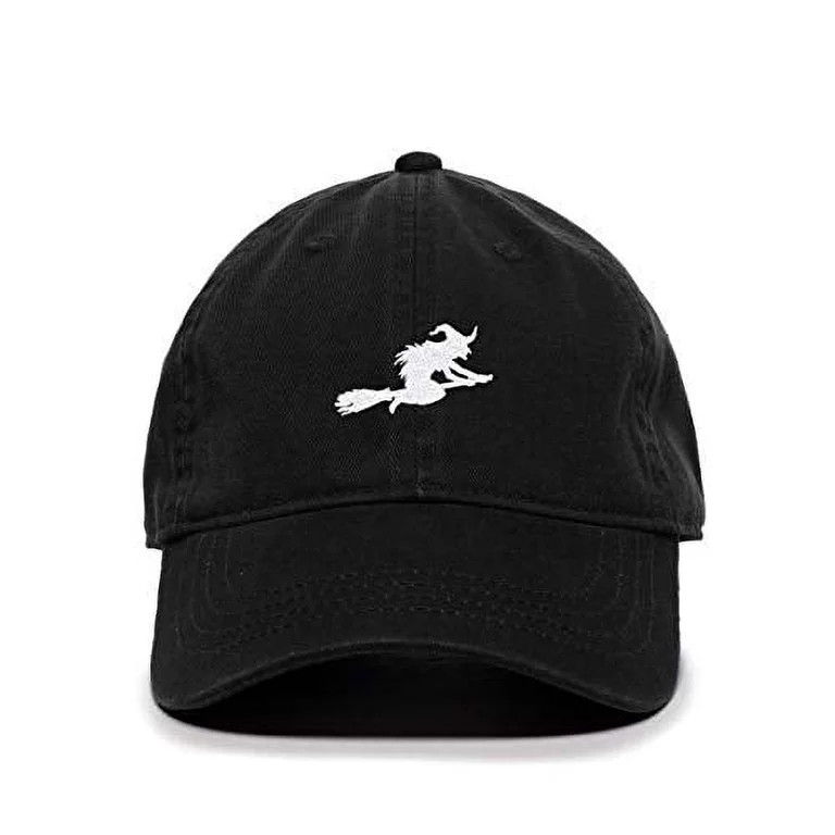 Tech Design Witch with Flying Broom Halloween Baseball Cap Embroidered Cotton Adjustable Dad Hat ... | Walmart (US)