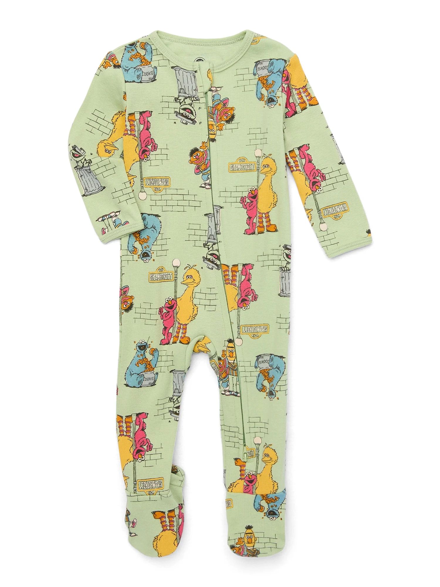 Character Baby Two-Way Zip Front Footed Sleep N Play Pajamas, Sizes Newborn-6/9 Months | Walmart (US)