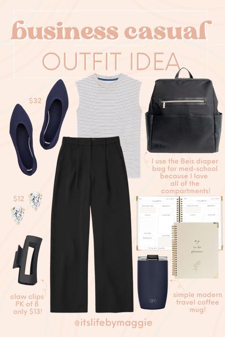 Business casual outfit idea! 

#abercrombie #blackpants #workwear #beis #workflats #workoutfits #amazonfinds #travelmug #coffeemug #simplemodern

#LTKFind #LTKworkwear #LTKunder100