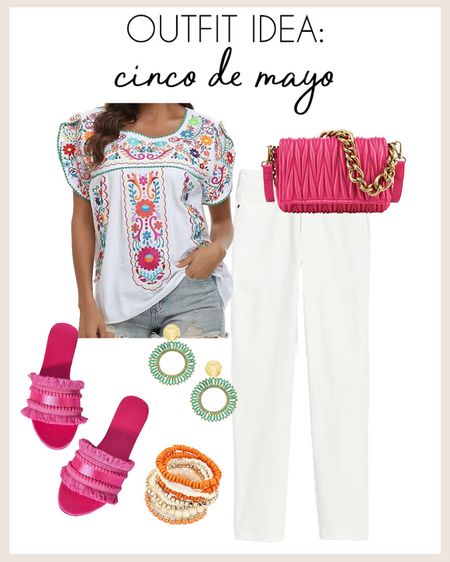 Cute, casual and colorful outfit idea perfect for Cinco de Mayo! 

#cincodemayo

Amazon finds. Amazon fashion. Amazon cinco de mayo finds. colorful floral spring shirt. Pink sandals. Amazon pink designer inspired handbag  

#LTKstyletip #LTKfindsunder100 #LTKSeasonal