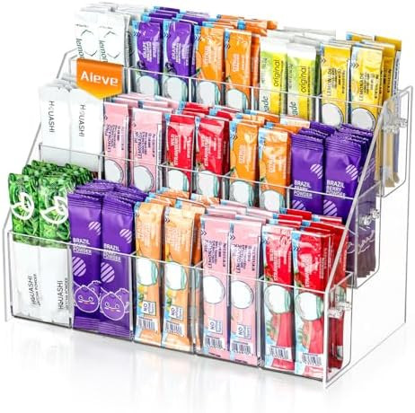 AIEVE Drink Packet Organizer with 15 Compartments, Water Packet Organizer for Water Flavor Drink ... | Amazon (US)