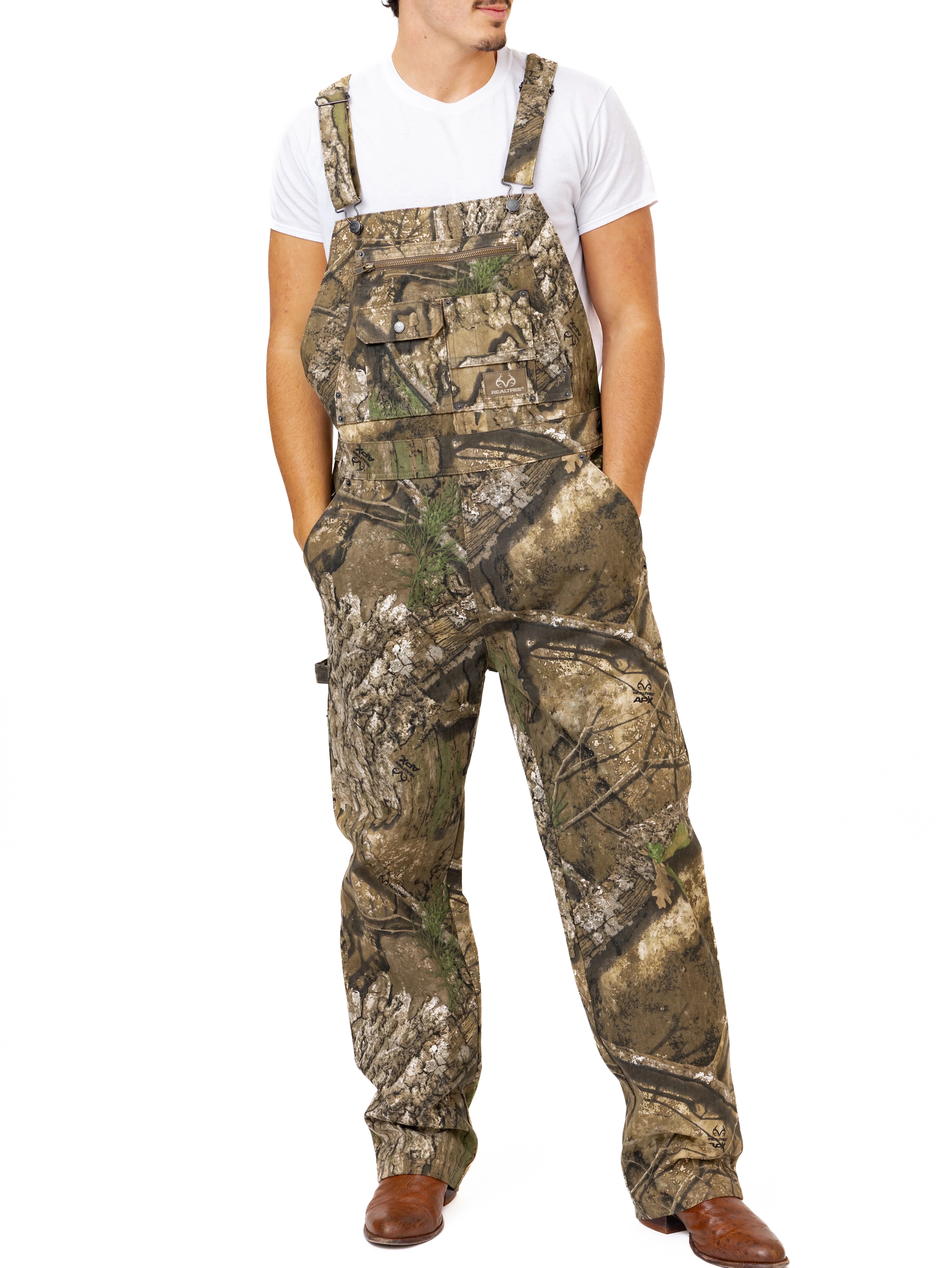 Realtree Men's Camo Hunting Cotton Bib Overalls, All-season Uninsulated Camouflage Bib Overalls f... | Walmart (US)