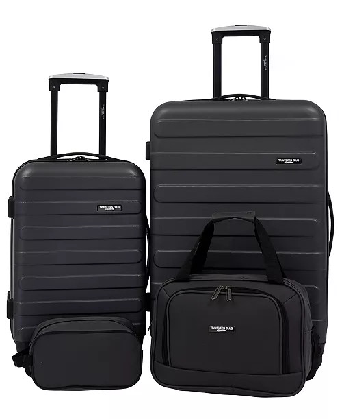 Travelers Club Austin 4 Piece Hardside Luggage Set - Macy's | Macy's