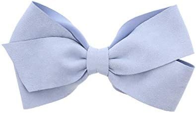 Large Suede Scuba Hair Bow For Girls Ocean Blue | Amazon (US)