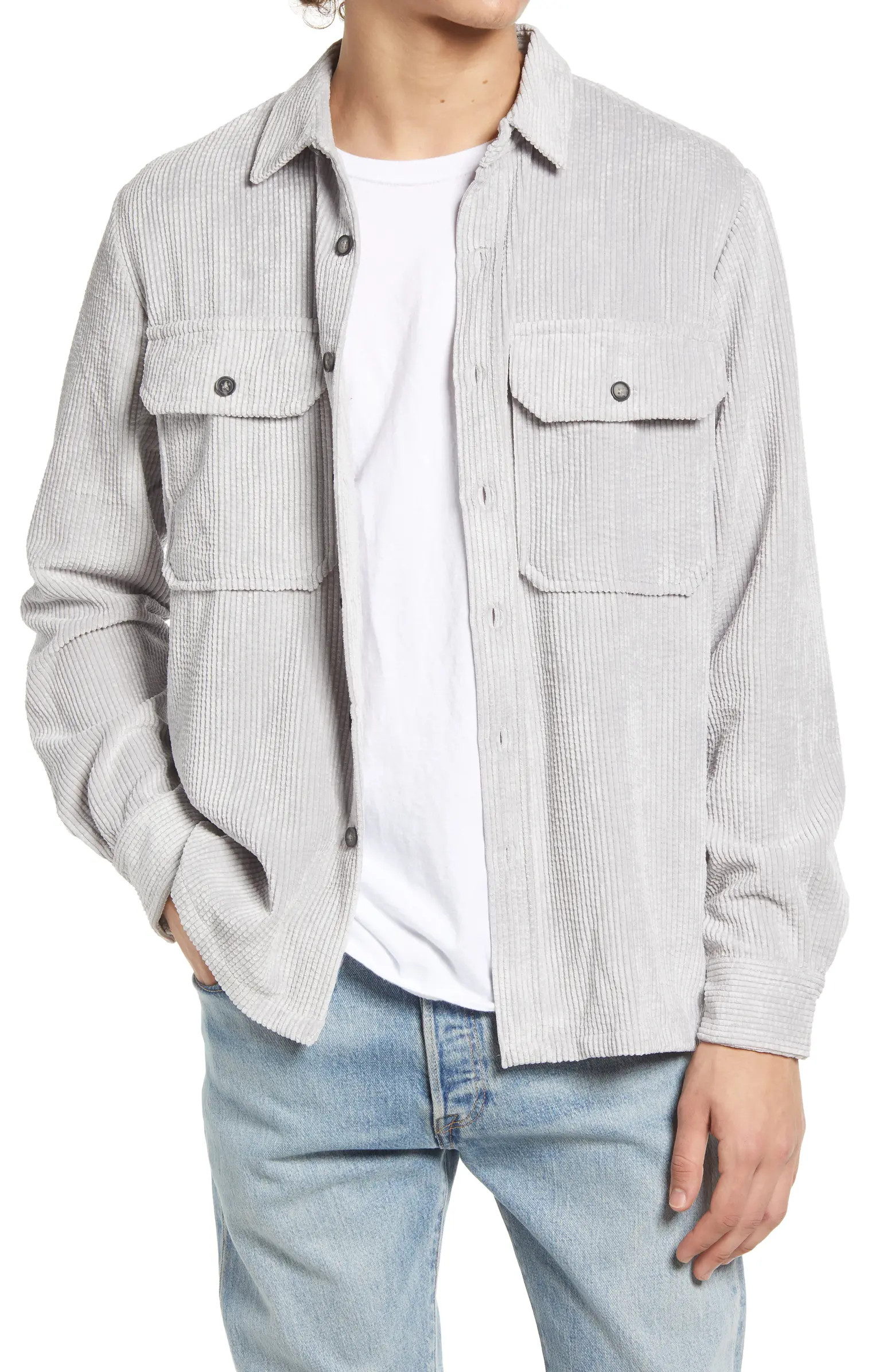 Topman Relaxed Corduroy Button-Up Shirt | Nordstromrack | Nordstrom Rack