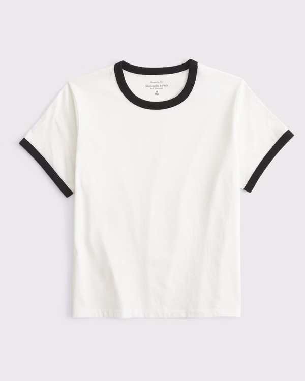 Essential Polished Body-Skimming Tee | Abercrombie & Fitch (US)