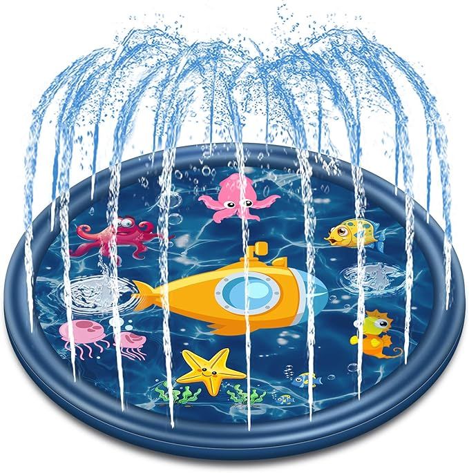 Jozo Outdoor Sprinkler Water Toys for Kids and Toddlers 68", Kids Summer Splash Pad Toys for 1 2 ... | Amazon (US)