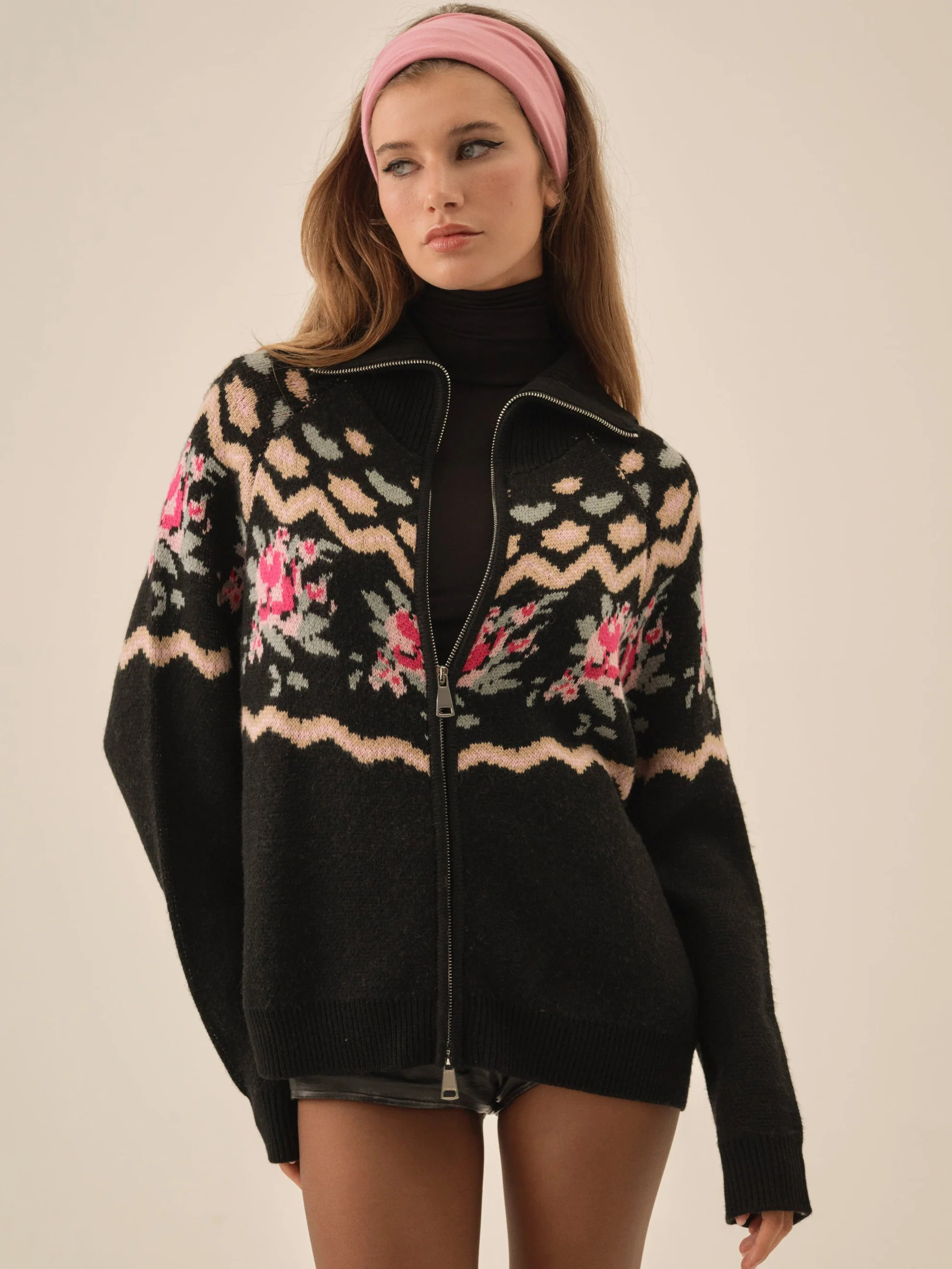Ski Lodge Zip-Up Sweater | For Love & Lemons