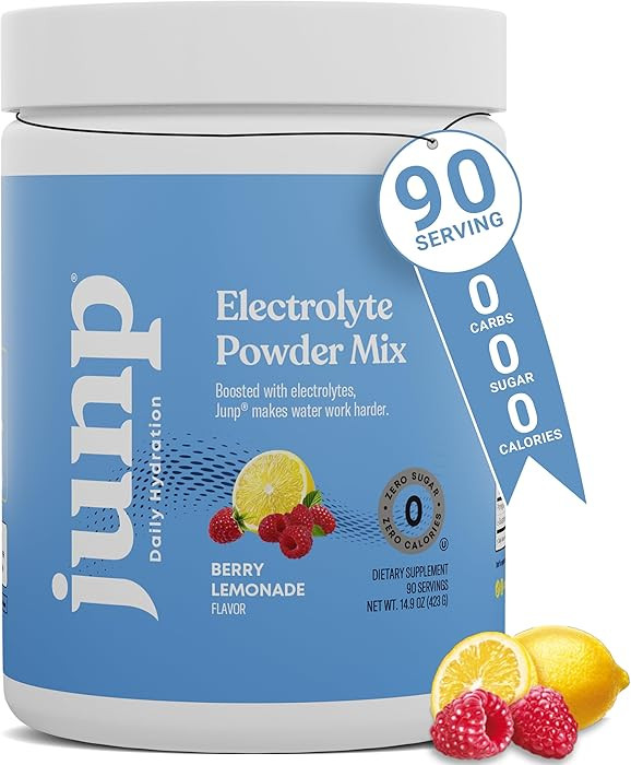 JUNP Electrolytes Powder No Sugar No Carbs – Berry Lemonade Keto Electrolyte Drink Mix - Potass... | Amazon (US)