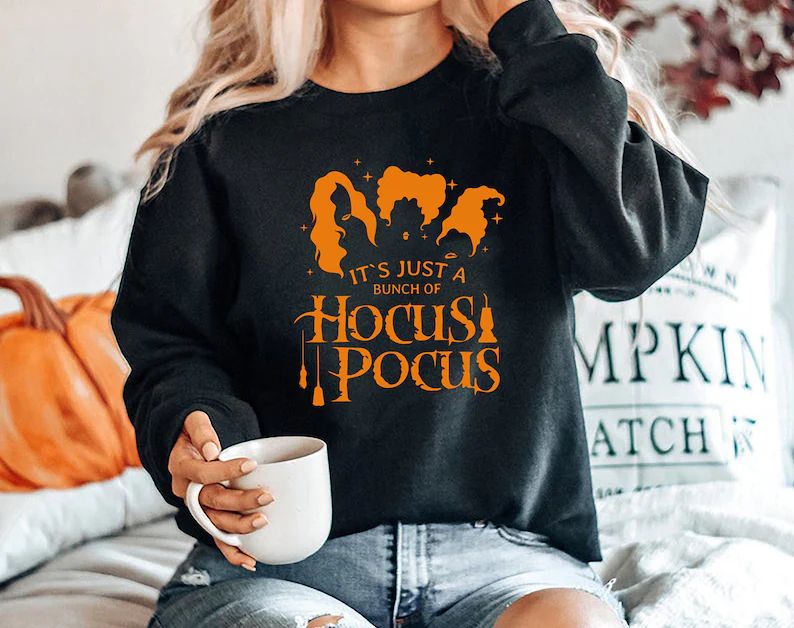Its Just A Buhch of Hocus Pocus Sweatshirt Women Halloween - Etsy | Etsy (US)