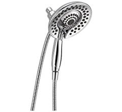 Delta Faucet 5-Spray Touch-Clean In2ition 2-in-1 Dual Hand Held Shower Head with Hose, Stainless 585 | Amazon (US)