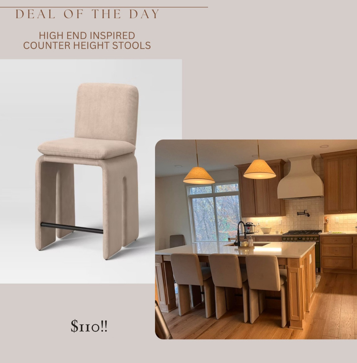I was cleaning up my camera roll & found this picture a group member had sent of these stunnnnning target counter stools in their beautiful home that are usually always out of stock. But I just saw they’re available right now!!! And only $110 each 🤯🙌🏻 they look so much more expensive!!!

#LTKStyleTip #LTKSaleAlert #LTKHome