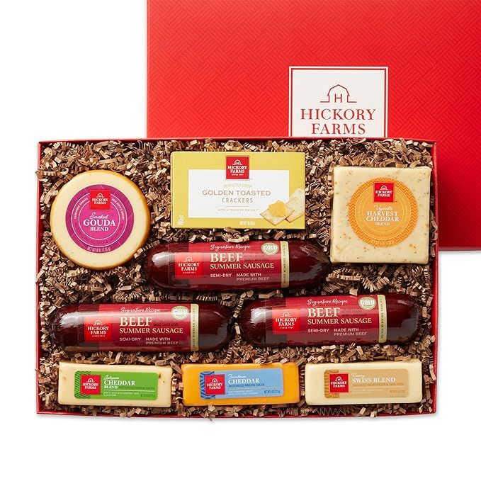 Hickory Farms Meat & Cheese Large Gift Box | Gourmet Food Gift Basket Perfect For Family, Birthda... | Amazon (US)