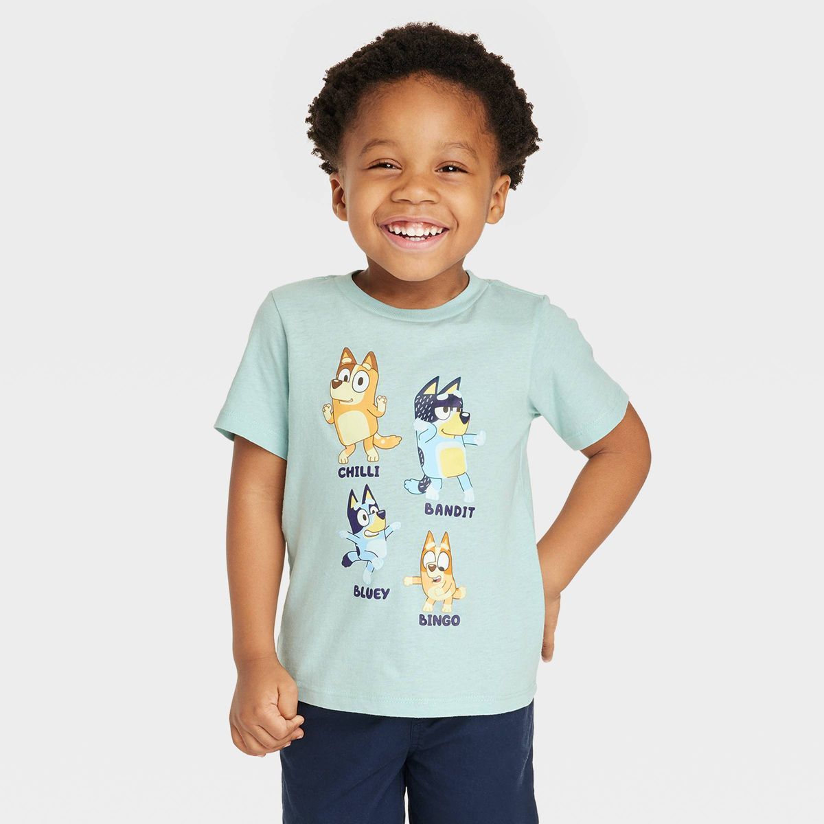 Toddler Boys' Bluey Printed Short Sleeve T-Shirt - Blue | Target