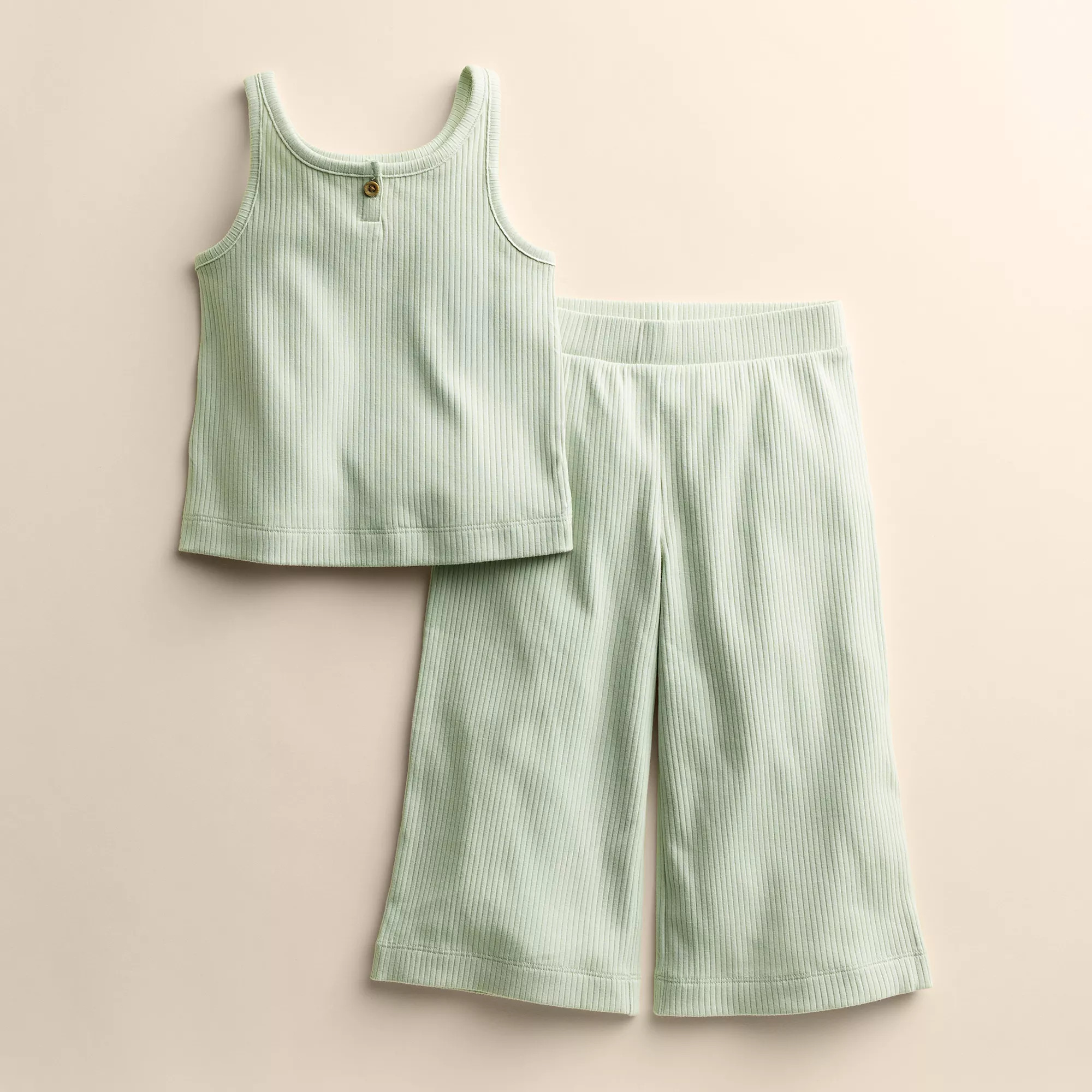 Girls 4-12 Little Co. by Lauren Conrad Ribbed Tank Top & Relaxed Bottoms Set | Kohl's