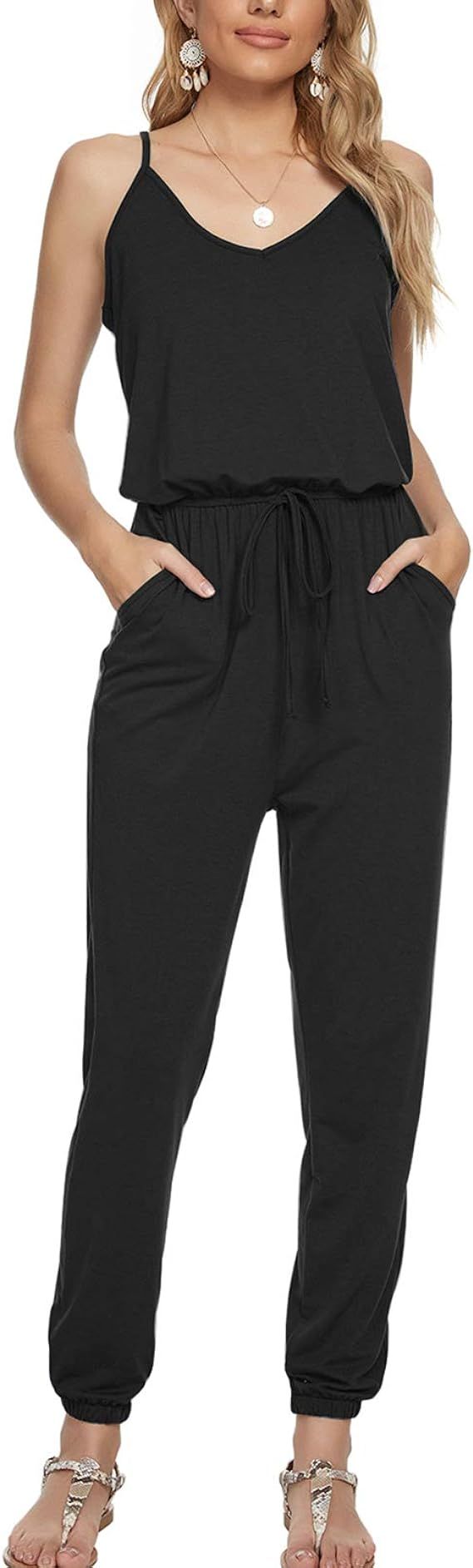 Women Jumpsuit Casual Long Pants Rompers Jumpsuits | Amazon (US)