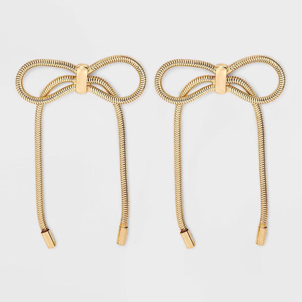 Metal Bow Drop Earrings - A New Day™ Gold | Target