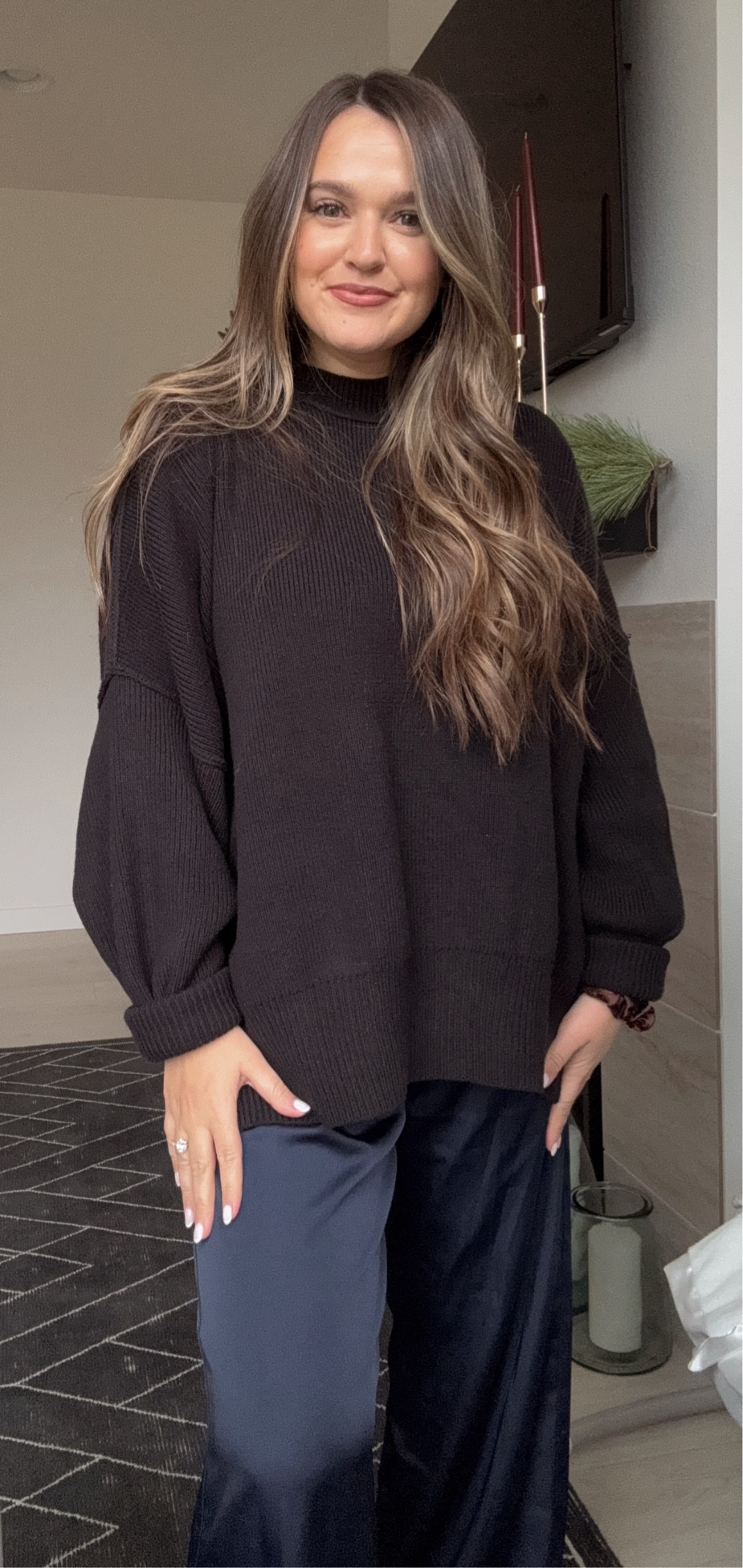 Cosy outfit for Thanksgiving at home. 🤎 Pants are Brandy Melville, so I can’t link them. 

#LTKCyberWeek #LTKGiftGuide #LTKHoliday