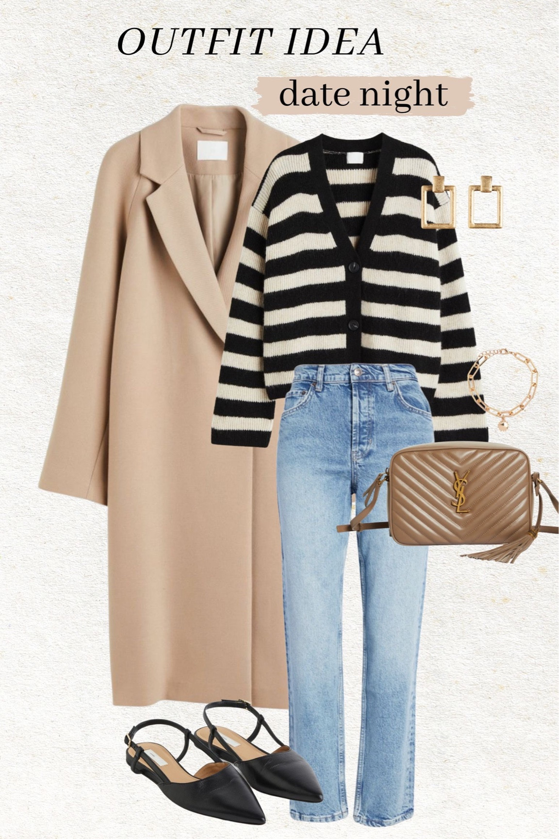 Date night outfit idea ❤️ those jeans are my current favorite! I wear them in size 26.

Casual outfit; mom style; date night outfit; girls night outfit; straight leg denim; Nordstrom; H&M; long tan jacket; striped sweater; YSL bag; crossbody purse

#LTKSeasonal #LTKunder100 #LTKstyletip