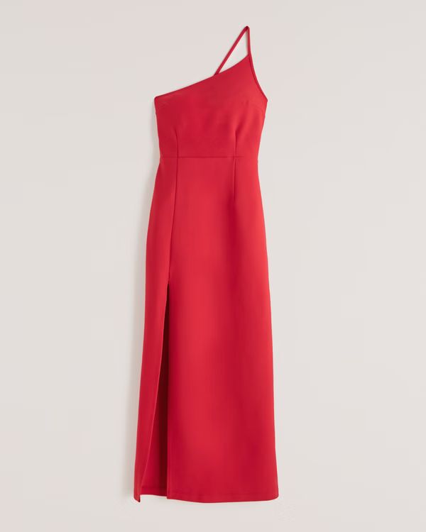 Asymmetrical One-Shoulder Maxi Dress | Abercrombie & Fitch (US)