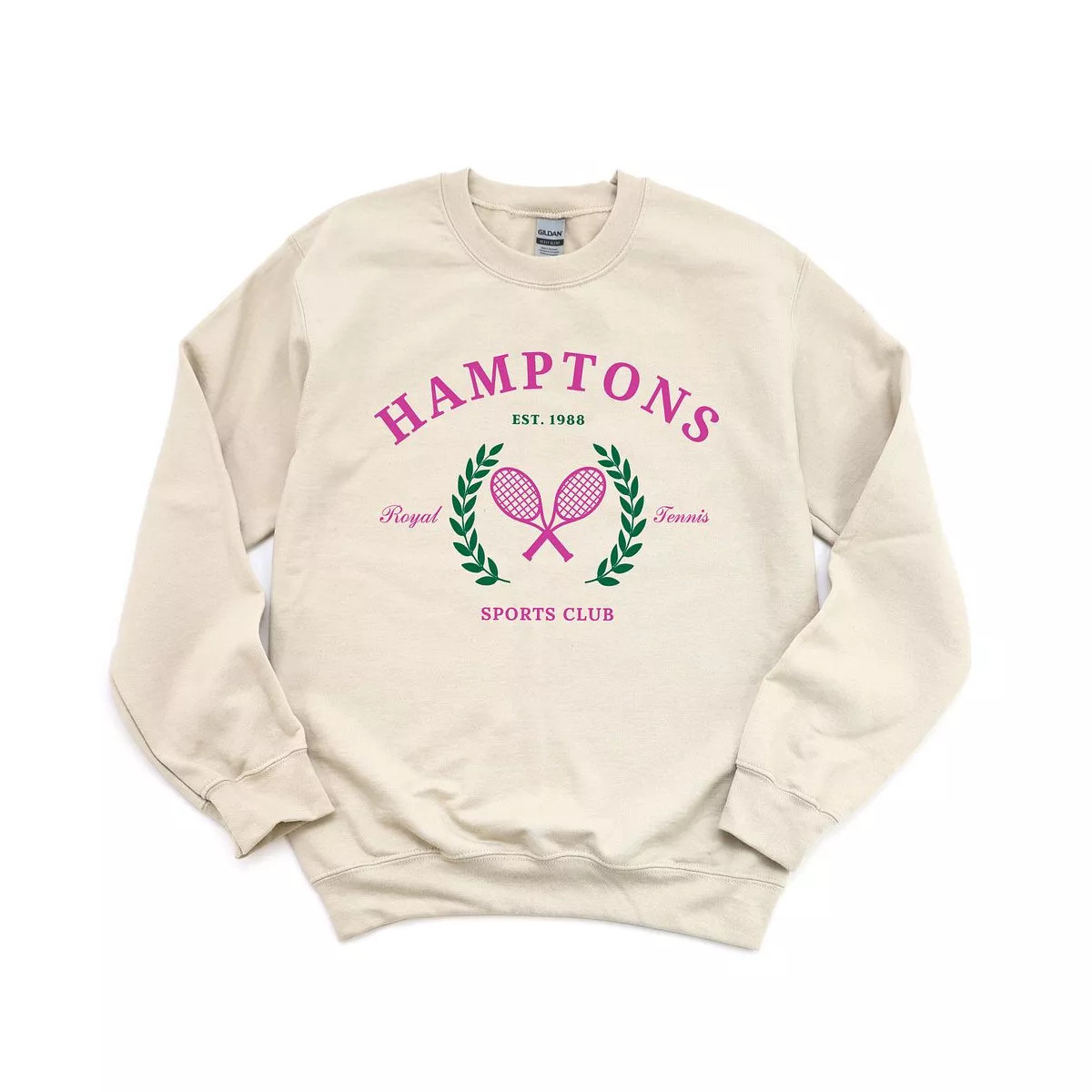Simply Sage Market Women's Graphic Sweatshirt Hamptons Sports Club Tennis | Target