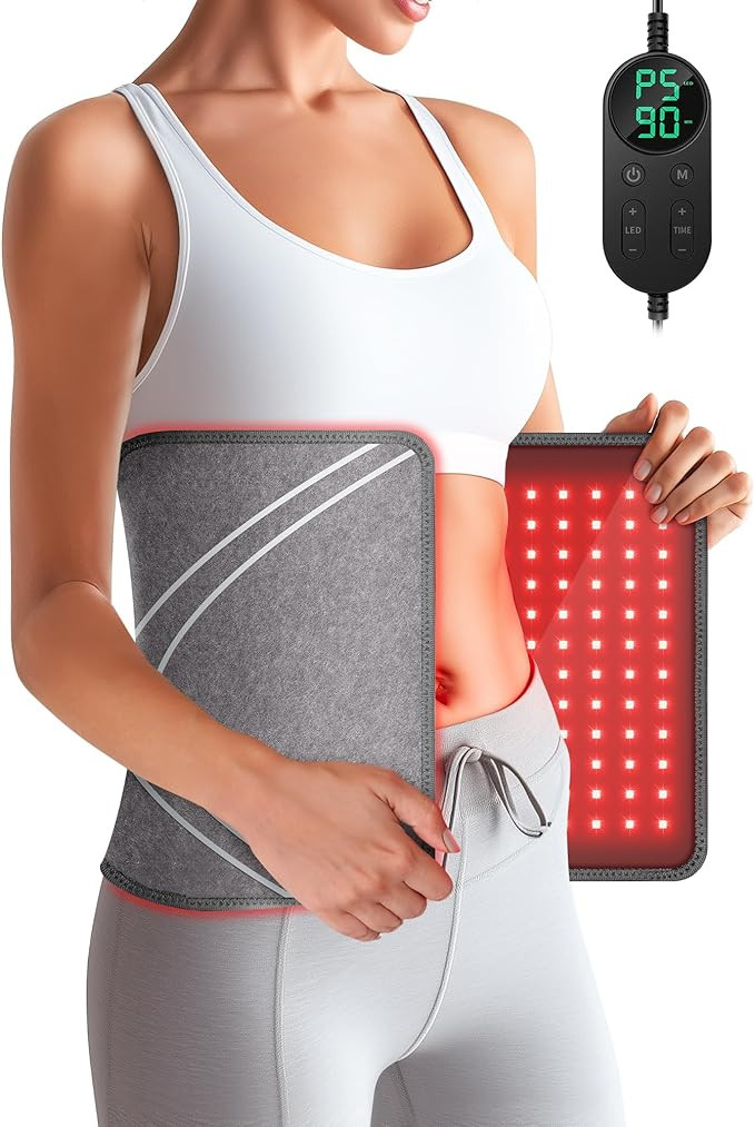 HALIDODO 24" x 12" Large Red Light Therapy Pad, Upgraded 300 LEDs Tri-Chip Grade 48W -660nm&850nm... | Amazon (US)