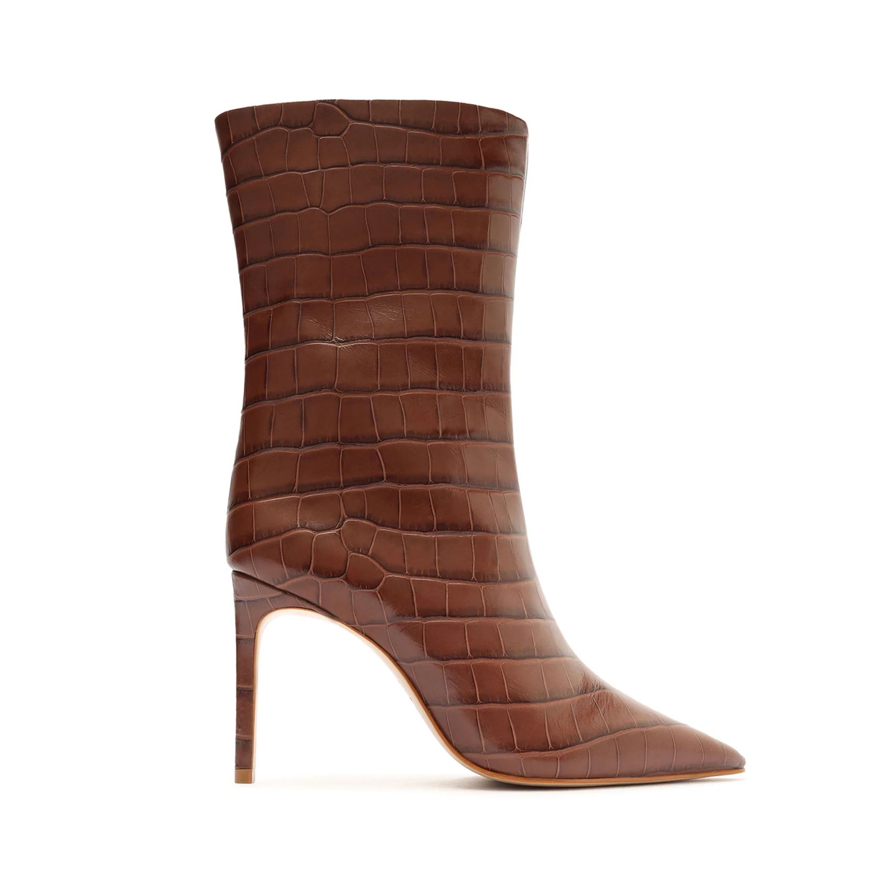 Mary Crocodile Embossed Leather Bootie | Schutz Shoes (US)