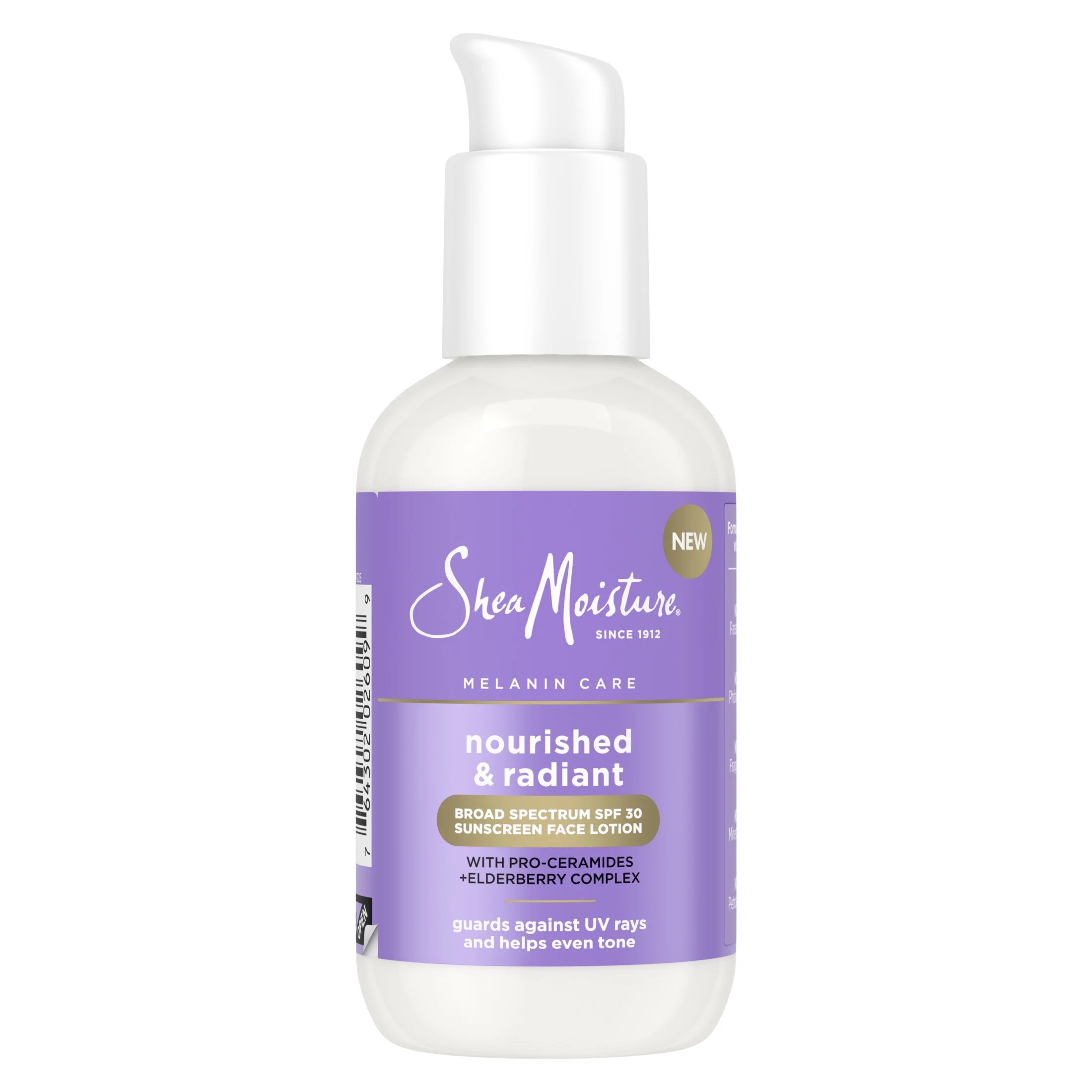 SheaMoisture Melanin Care SPF 30 Sunscreen Face Lotion Even Tone, Nourished & Radiant with Pro-Ce... | Walmart (US)