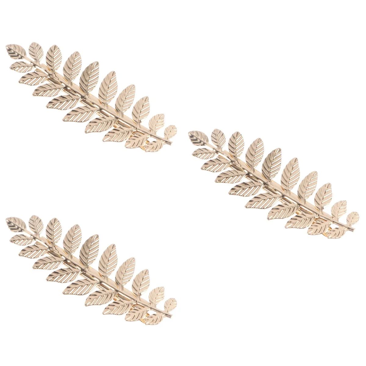 3 Pieces Goldleaf Hairpin Decor Girl Outfits Accessories Accessory for Girls Bride | Walmart (US)