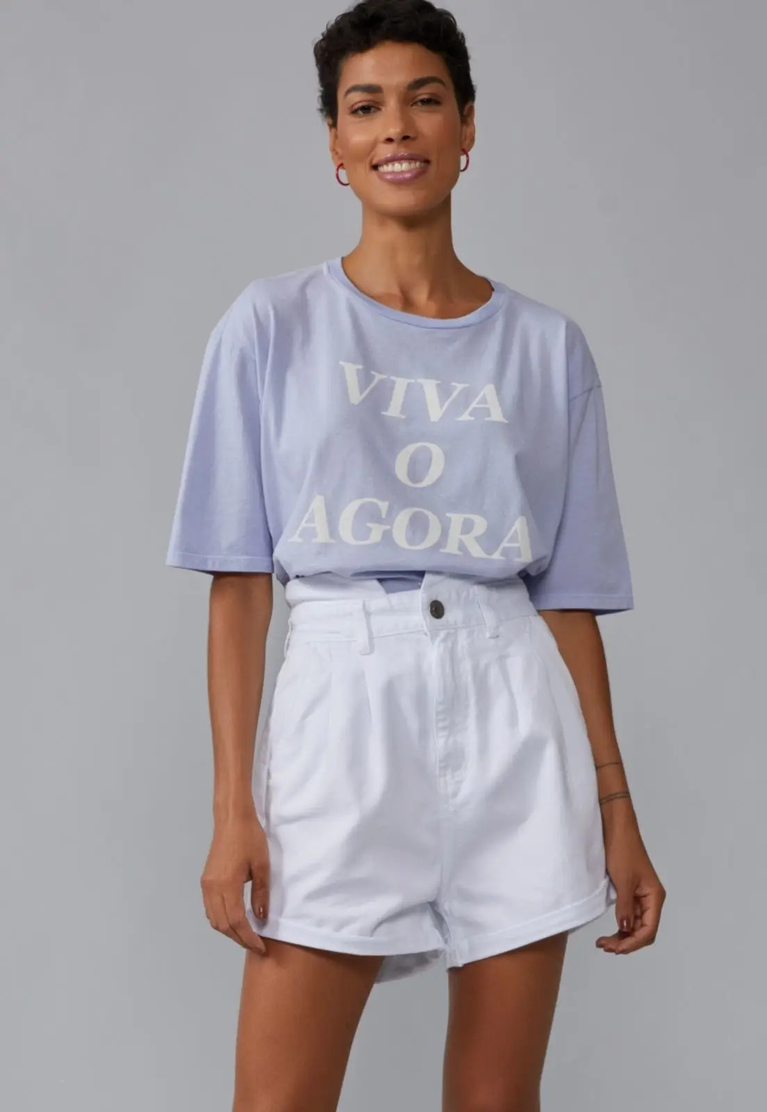 T-Shirt AMARO Viva O Agora Lilás | Dafiti (BR)