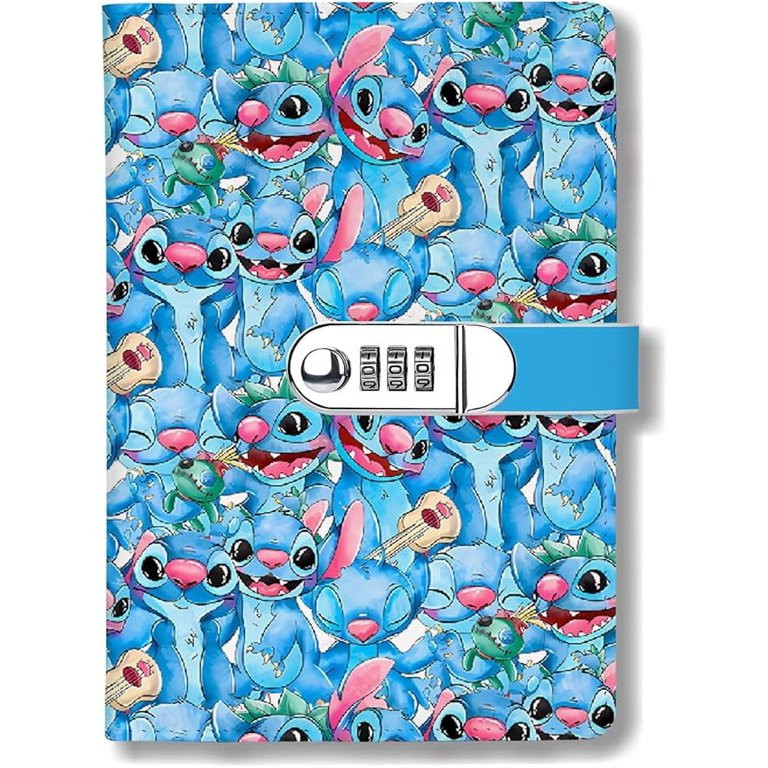 Stitch Gift Stitch Fans Gift A5 Locking Journal Faux Lined Leather Journal Refillable Writing Not... | Walmart (US)