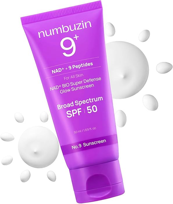 numbuzin No.9 Sunscreen | Super Defense Glow Sunscreen | Broad Spectrum SPF 50 | For All Skin Typ... | Amazon (US)