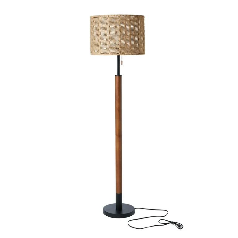 Better Homes & Gardens 60" Rope Jute Shade Floor Lamp, Brown - Walmart.com | Walmart (US)