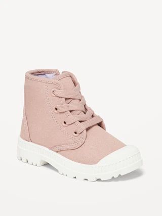 Canvas Lace-Up Hiking Sneakers for Toddler Girls | Old Navy (US)