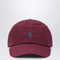 Polo Ralph Lauren Burgundy Coloured Baseball Cap With Logo | Balardi (US & Canada)