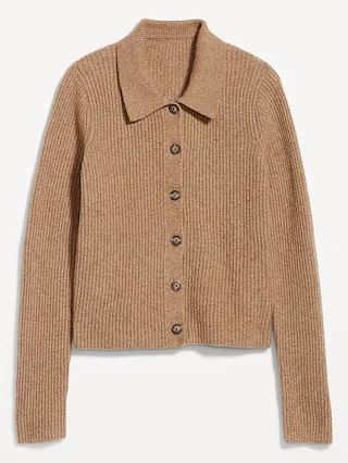 Shaker-Stitch Collared Cardigan Sweater for Women | Old Navy (US)