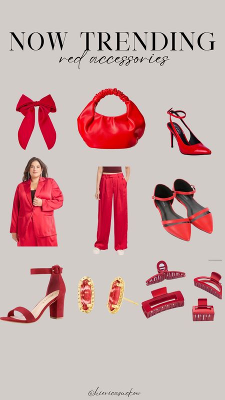 Last minute Xmas accessories 🎅🏼 ❤️.

Christmas fashion, red, accessories, heels, platforms, clips, hair accessories, jumpsuits, pants, midsize.

#LTKSeasonal #LTKmidsize #LTKHoliday