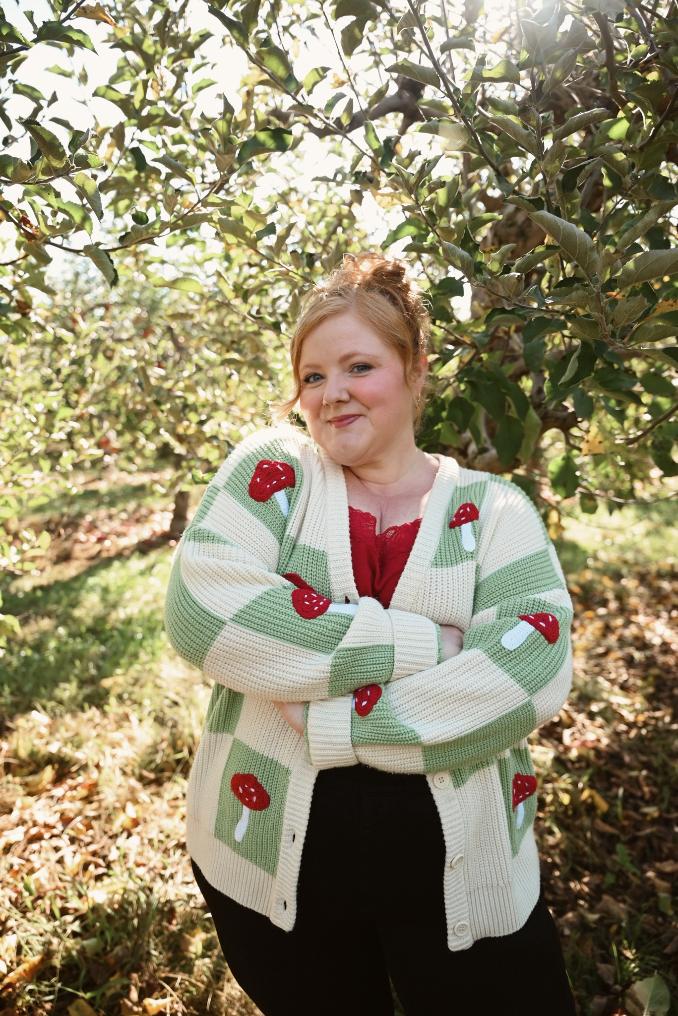 Cute novelty mushroom cardigans 🍄 

#LTKMidsize #LTKSeasonal #LTKPlusSize