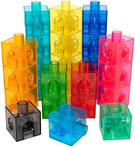 edxeducation Translucent Linking Cubes - Construction Toy for Early Math - Set of 100 - 0.8 Inch - L | Amazon (US)