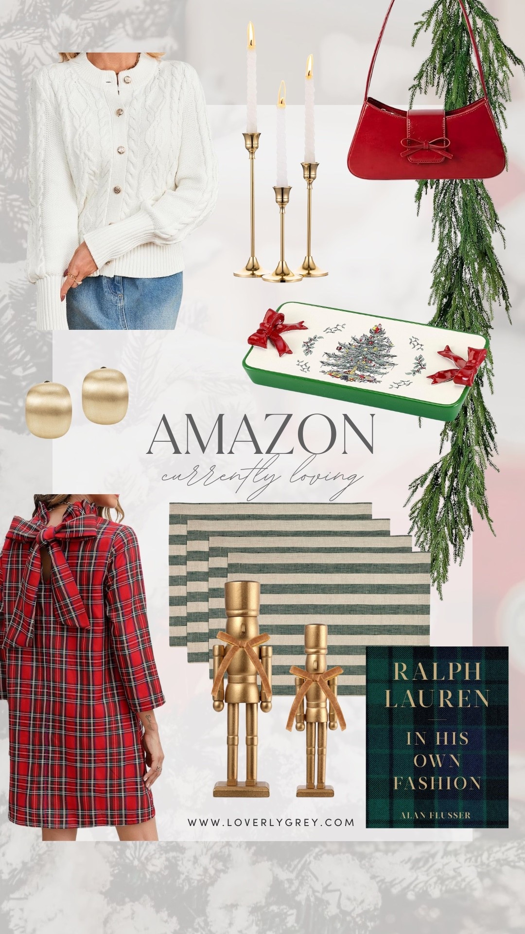 Amazon finds I’m currently loving! I’m getting in the holiday spirit by shopping for Christmas inspired fashion pieces and home decor. I’m loving the tartan print dress, gold nutcrackers, and Ralph Lauren’s coffee table book. 

#LTKFindsUnder100 #LTKHoliday #LTKSeasonal